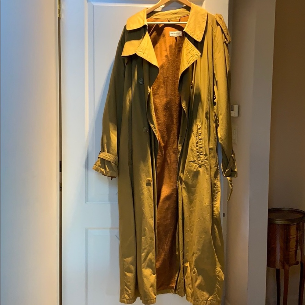 Giorgio Armani Vintage Trench Coat Belted Size 40